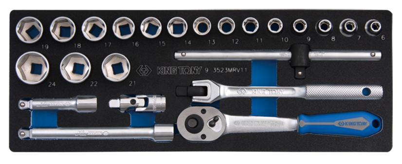 Торцевая головка 3 8 king tony. Набор торцевых головок King Tony 9-4333mr. Ложемент Кинг Тони 3/8. Комплект с трещоткой King-Tony. King Tony набор торцевых головок 3/8 с принадлежностями (23 предм.) Ложемент.